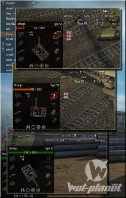 Hitlog + Damage Panel  World of Tanks 0.8.8