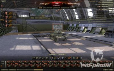 Танки в ангаре в 2 ряда World of Tanks 0.8.11