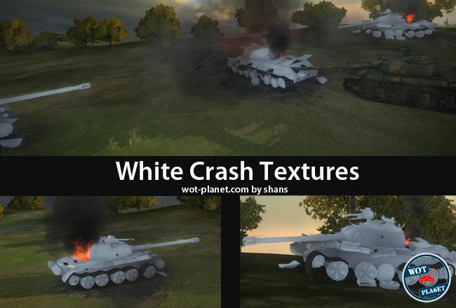 Мод белые текстуры подбитых танков 1.17.0.0
