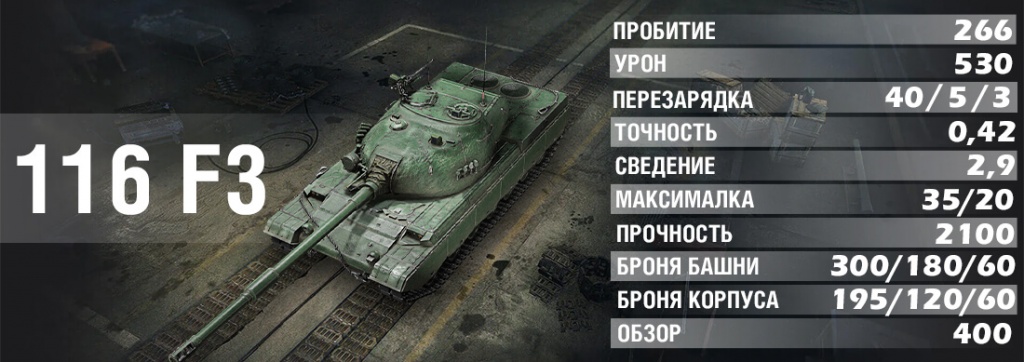 ттх танка 116 f3