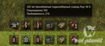 Информативная панель снарядов для World of Tanks 0.9.9