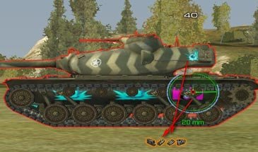Зоны пробития "Топливные баки и БК танков" для World of Tanks 0.9.10