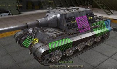 Штрихованные зоны пробития для World of Tanks 0.9.9